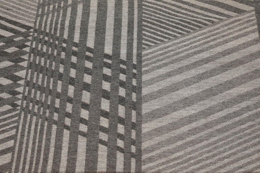 5'4" x 7'8" Hand Woven 100% Wool Flatweave Area Rug Contemporary Gray